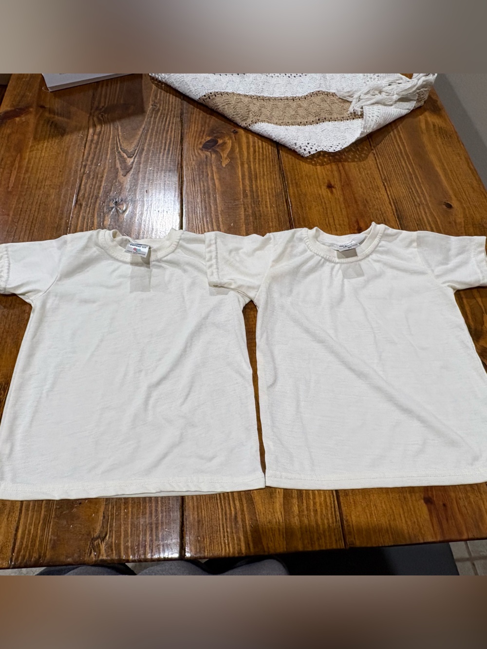 2 Oatmeal Crewneck Blank T-Shirts